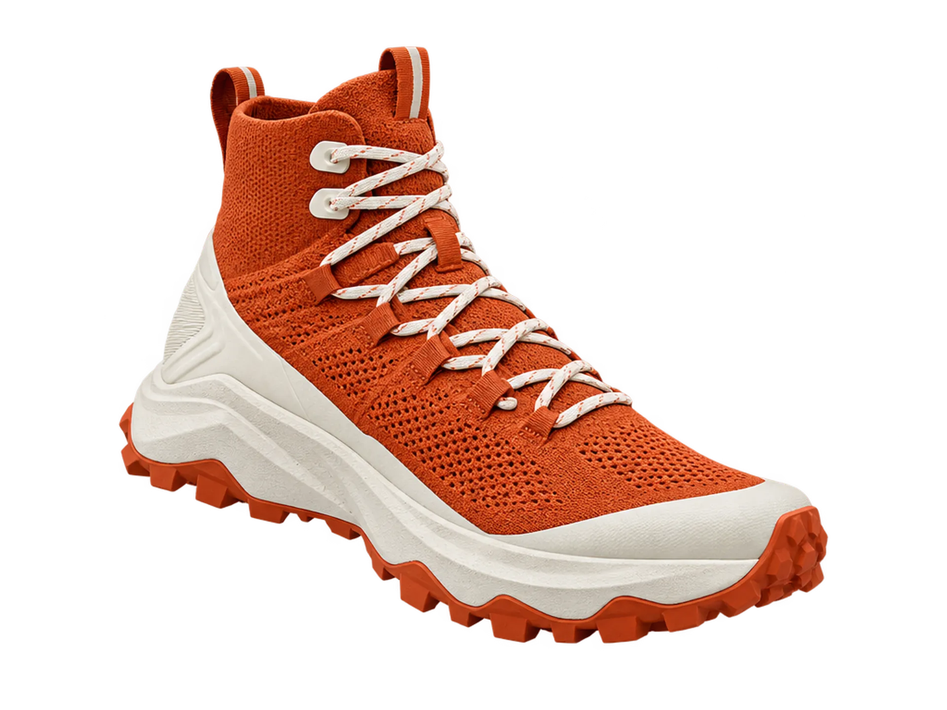 AI-generated running shoe product cutout on a transparent background in landscape framing