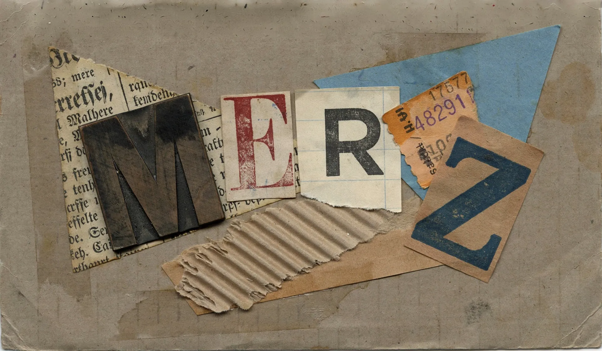 Dada-Constructivist collage typography