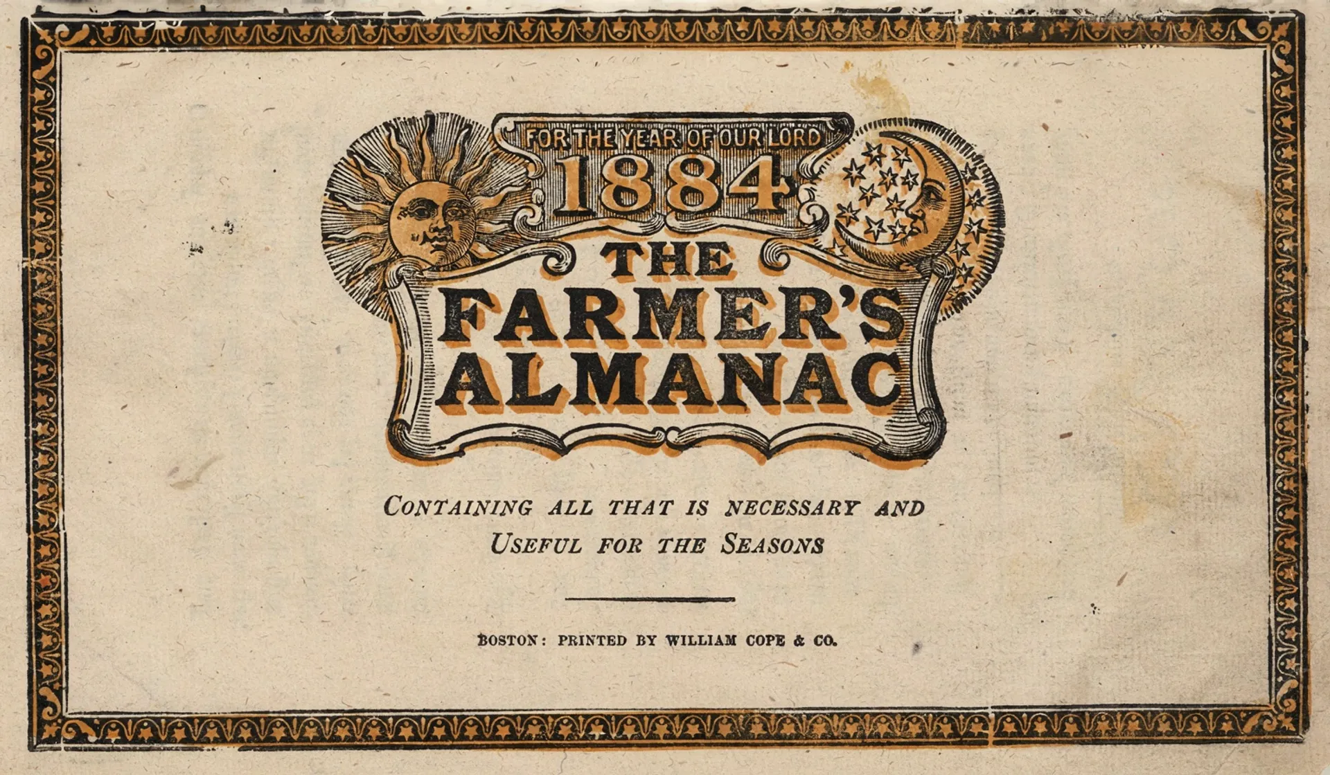 Vintage almanac cover