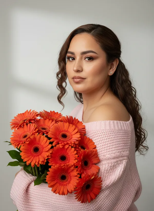 AI Bouquet Portrait Generator style preview 5 - AI-generated bouquet portrait