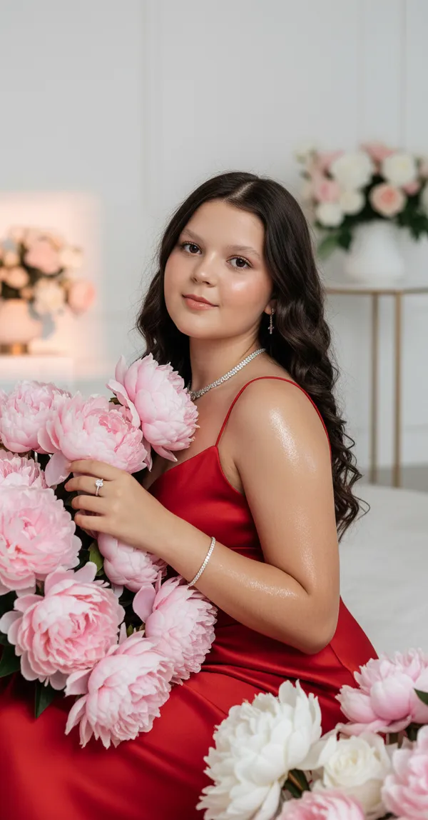 AI Bouquet Portrait Generator example 9 - bouquet style AI photo