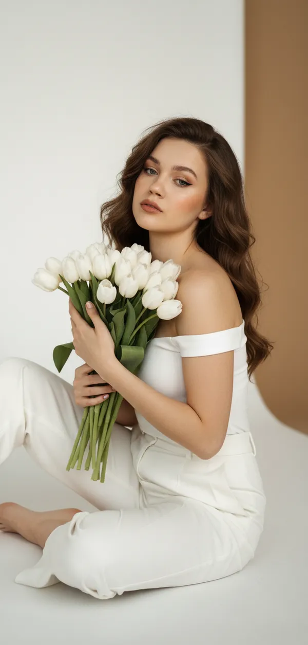 AI Bouquet Portrait Generator example 17 - bouquet style AI photo