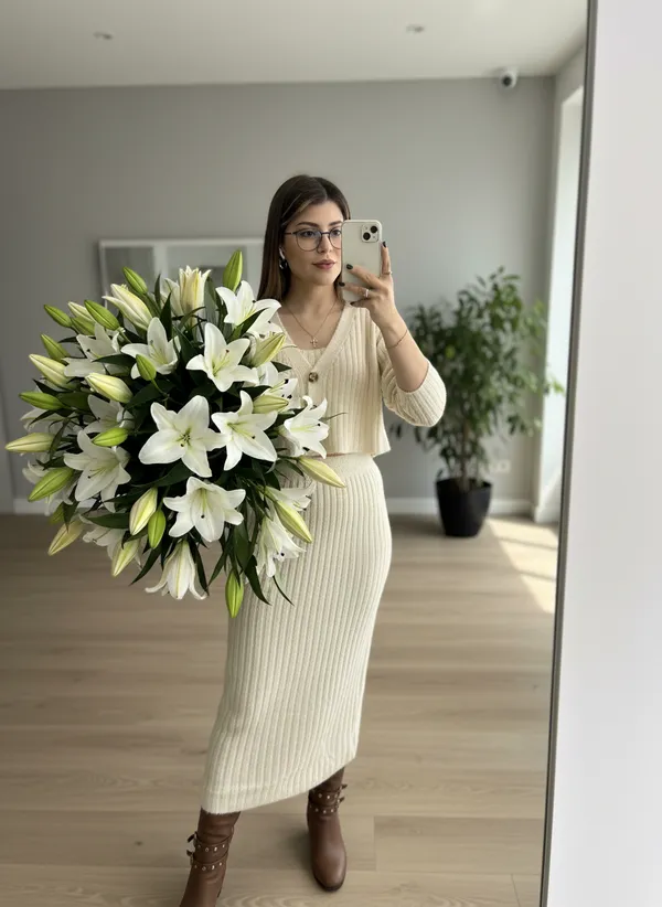 AI Bouquet Portrait Generator example 22 - bouquet style AI photo