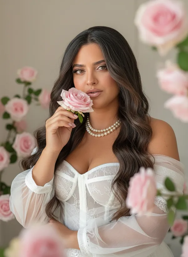 AI Bouquet Portrait Generator example 25 - bouquet style AI photo