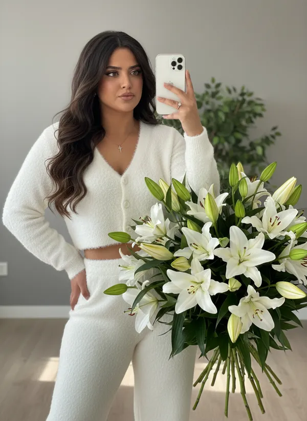 AI Bouquet Portrait Generator example 23 - bouquet style AI photo