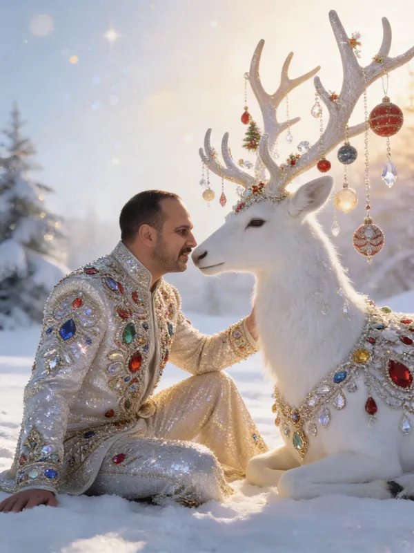AIクリスマス写真ジェネレーター — 屋外ポートレート