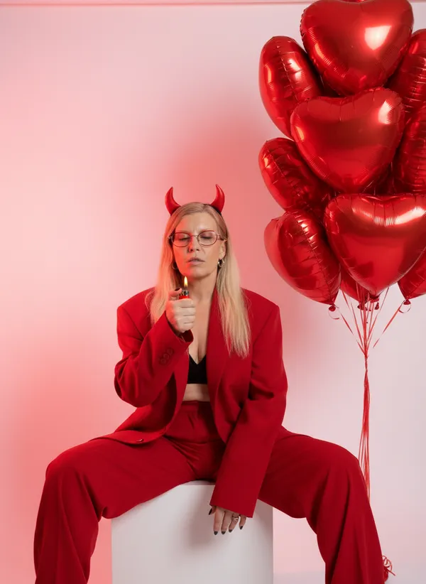 ШІ генератор фото в червоній естетиці попередній перегляд стилю 5 - aesthetic