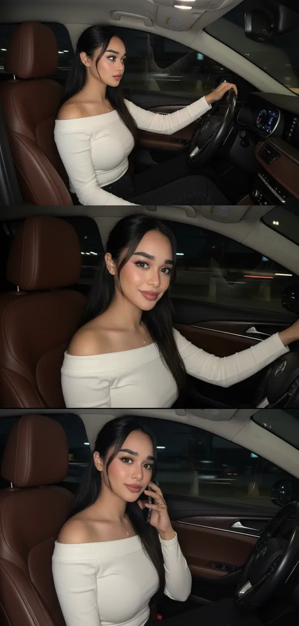 AI Night Drive Photo Generator example 7 - cinematic style AI photo