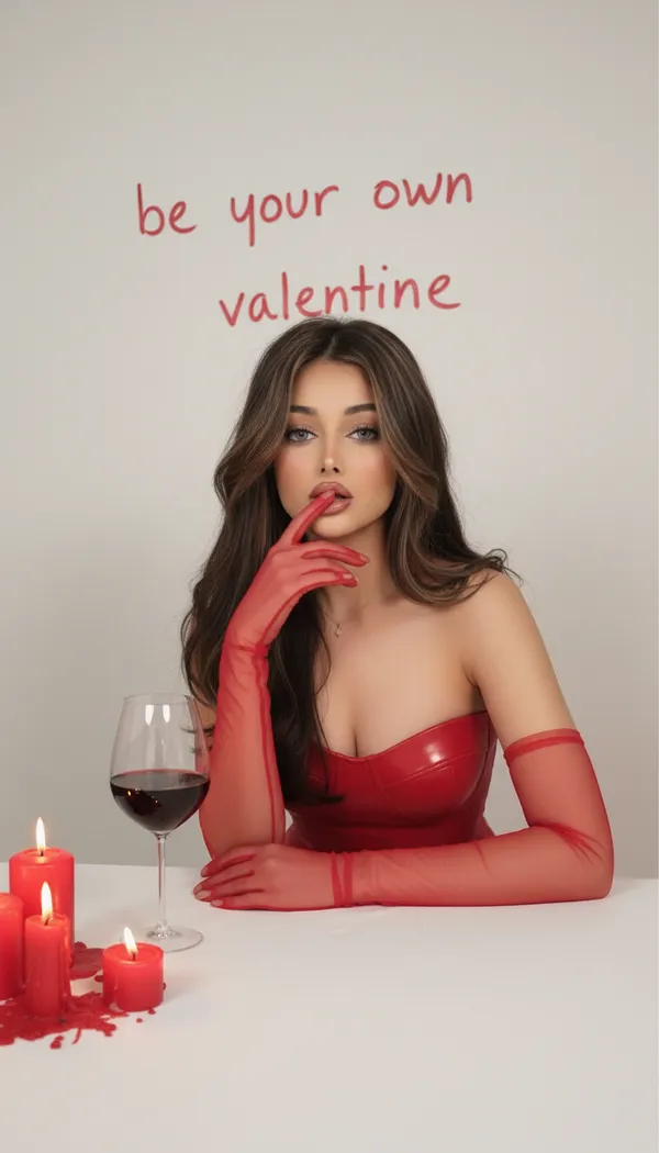 ШІ генератор фото в червоній естетиці попередній перегляд стилю 2 - aesthetic