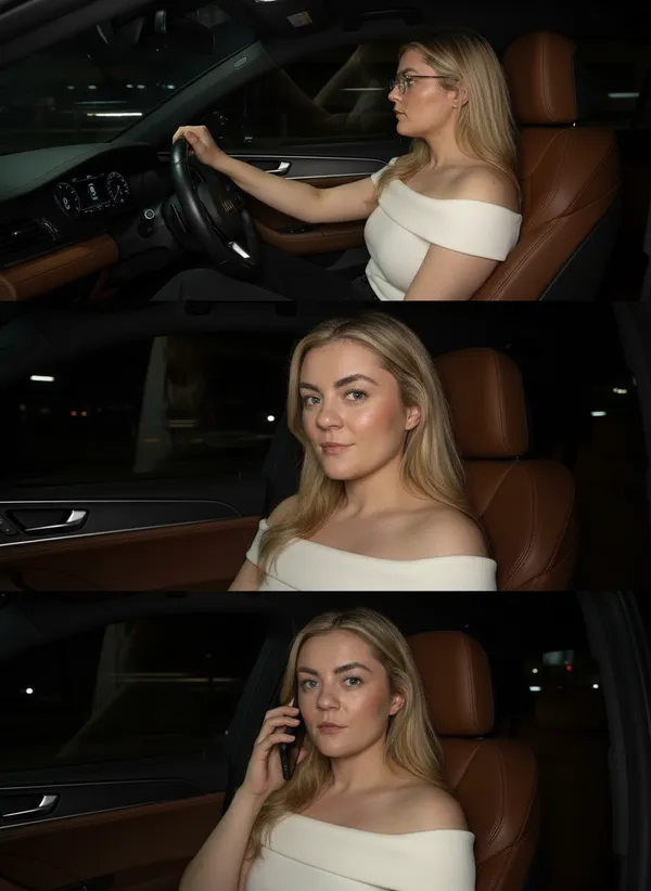 AI Night Drive Photo Generator example 11 - cinematic style AI photo