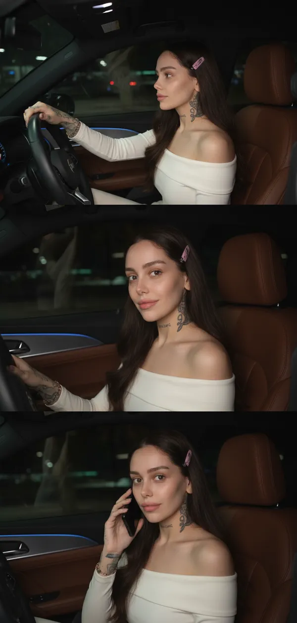 AI Night Drive Photo Generator example 8 - cinematic style AI photo