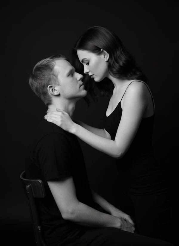 AI Black and White Photo Generator — candid moment (aesthetic AI photo)