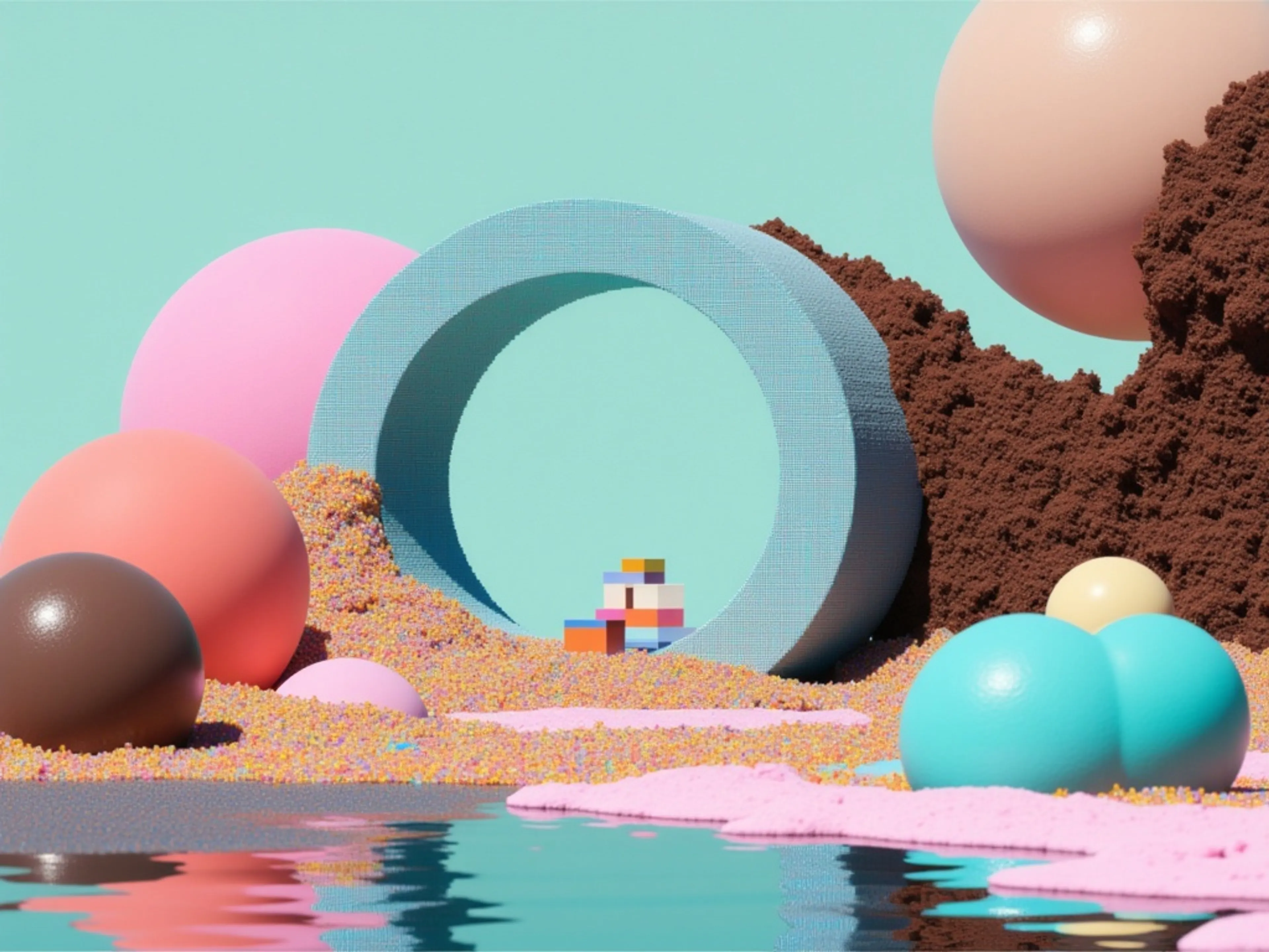Explore interactive worlds in real time with movement and camera controls.